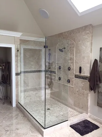 Glass installation for bathroom shower in Seattle, WA