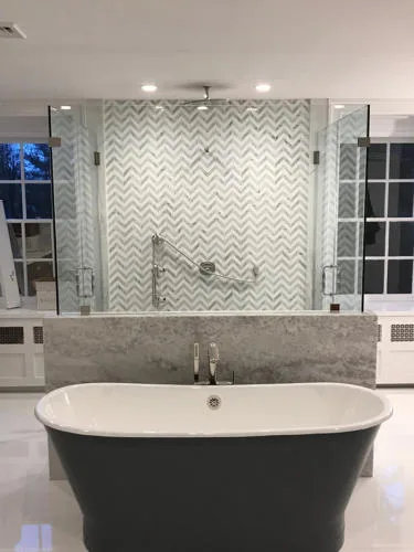 Glass installation for bathroom shower in Seattle, WA