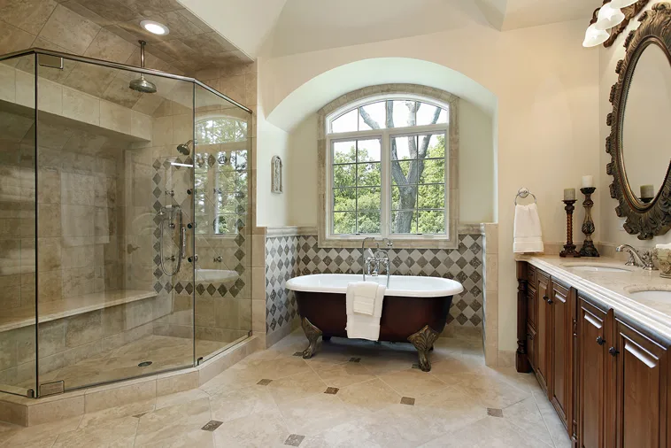 Glass installation for bathroom shower in Auburn, WA