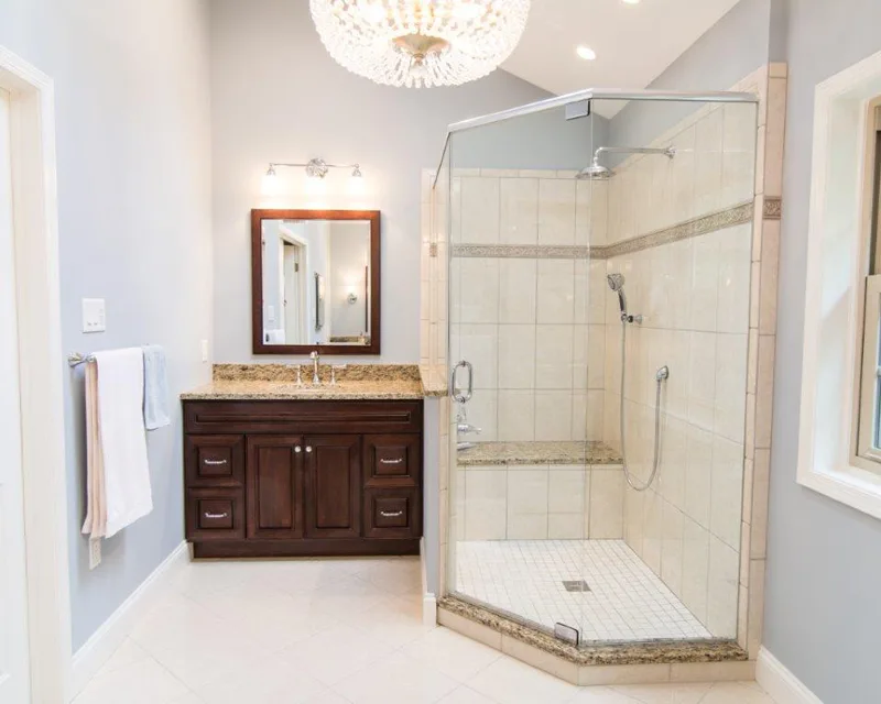Glass installation for bathroom shower in Auburn, WA