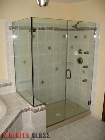 Glass installation for bathroom shower in Bellevue, WA