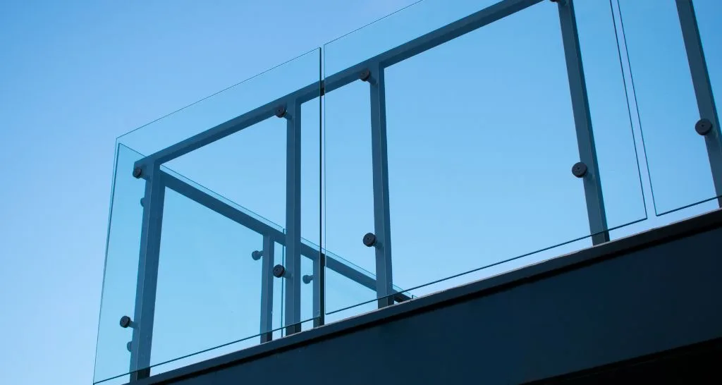 Tempered Glass Balcony Railing for a Business in Kent, WA